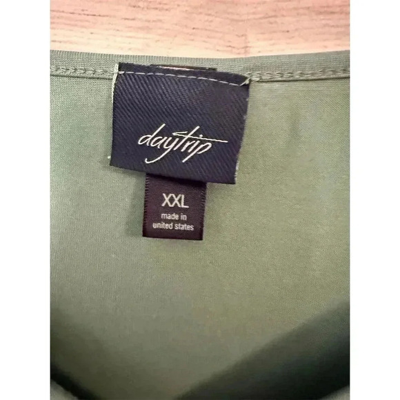 Free People Women's 2XL Green Smocked Surplice Blouse Long Sleeve - Picture 5 of 5